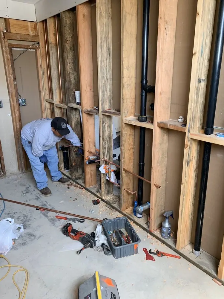 Commercial rough-in plumbing for Gas Line Repair in Hartford